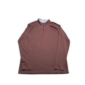 Free Fly Mens Brown Quarter Zip Long Sleeve Performance Shirt XL Comfort bamboo